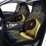 Gold Yin Yang Mandala Print Universal Fit Car Seat Covers 102422