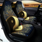 Gold Yin Yang Mandala Print Universal Fit Car Seat Covers 102422
