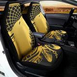 Golden Bohemian Howling Wolf Print Universal Fit Car Seat Covers 102422