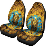 Golden Egyptian Pharaoh Print Universal Fit Car Seat Covers 102422