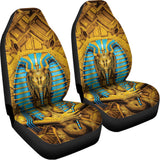 Golden Egyptian Pharaoh Print Universal Fit Car Seat Covers 102422