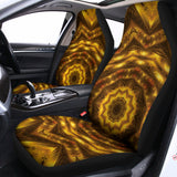Golden Kaleidoscope Print Universal Fit Car Seat Covers 102422