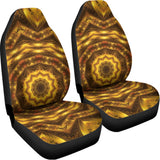 Golden Kaleidoscope Print Universal Fit Car Seat Covers 102422
