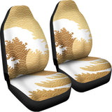 Golden Kanagawa Wave Print Universal Fit Car Seat Covers 102422