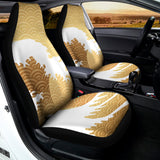 Golden Kanagawa Wave Print Universal Fit Car Seat Covers 102422