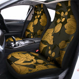 Golden Orchid Pattern Print Universal Fit Car Seat Covers 102422