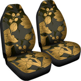 Golden Orchid Pattern Print Universal Fit Car Seat Covers 102422