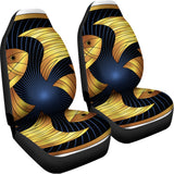 Golden Pisces Zodiac Sign Print Universal Fit Car Seat Covers 102422