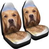 Golden Retriever Portrait Print Universal Fit Car Seat Covers 102422