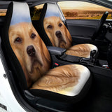 Golden Retriever Portrait Print Universal Fit Car Seat Covers 102422
