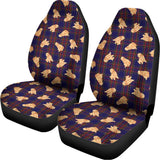Golden Retriever Tartan Pattern Print Universal Fit Car Seat Covers 102422