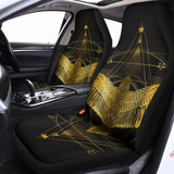 Golden Spiritual Bird Print Universal Fit Car Seat Covers 102422