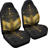 Golden Spiritual Bird Print Universal Fit Car Seat Covers 102422