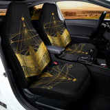 Golden Spiritual Bird Print Universal Fit Car Seat Covers 102422