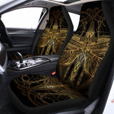 Golden Spiritual Dragonfly Print Universal Fit Car Seat Covers 102422