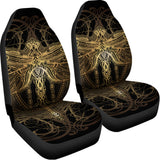 Golden Spiritual Dragonfly Print Universal Fit Car Seat Covers 102422