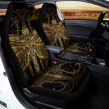 Golden Spiritual Dragonfly Print Universal Fit Car Seat Covers 102422