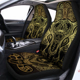 Golden Spiritual Elephant Print Universal Fit Car Seat Covers 102422