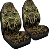 Golden Spiritual Elephant Print Universal Fit Car Seat Covers 102422