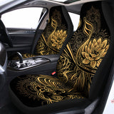 Golden Spiritual Koi Carp Print Universal Fit Car Seat Covers 102422