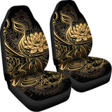 Golden Spiritual Koi Carp Print Universal Fit Car Seat Covers 102422