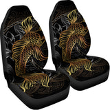 Golden Spiritual Koi Fish Print Universal Fit Car Seat Covers 102422
