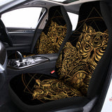 Golden Spiritual Owl Print Universal Fit Car Seat Covers 102422
