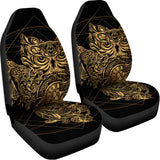 Golden Spiritual Owl Print Universal Fit Car Seat Covers 102422