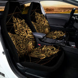 Golden Spiritual Owl Print Universal Fit Car Seat Covers 102422