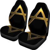 Golden Star of David Print Universal Fit Car Seat Covers 102422