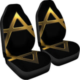 Golden Star of David Print Universal Fit Car Seat Covers 102422
