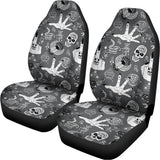 Gothic Wicca Curse Print Universal Fit Car Seat Covers 102422