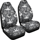 Gothic Wicca Curse Print Universal Fit Car Seat Covers 102422