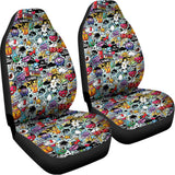 Graffiti Cartoon Characters Print Universal Fit Car Seat Covers 102422