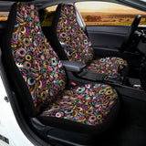 Graffiti Donut Pattern Print Universal Fit Car Seat Covers 102422