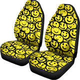 Graffiti Happy Emoji Pattern Print Universal Fit Car Seat Covers 102422