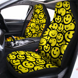 Graffiti Happy Emoji Pattern Print Universal Fit Car Seat Covers 102422