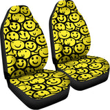 Graffiti Happy Emoji Pattern Print Universal Fit Car Seat Covers 102422