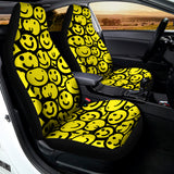 Graffiti Happy Emoji Pattern Print Universal Fit Car Seat Covers 102422