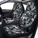 Graffiti Monster Characters Print Universal Fit Car Seat Covers 102422