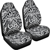 Graffiti Surfing Pattern Print Universal Fit Car Seat Covers 102422
