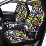 Graffiti Text Pattern Print Universal Fit Car Seat Covers 102422