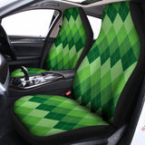 Grass Green Argyle Pattern Print Universal Fit Car Seat Covers 102422