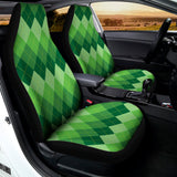 Grass Green Argyle Pattern Print Universal Fit Car Seat Covers 102422
