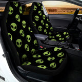 Green Alien Face Pattern Print Universal Fit Car Seat Covers 102422