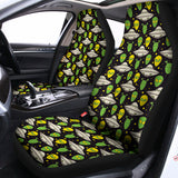 Green Alien UFO Space Print Universal Fit Car Seat Covers 102422
