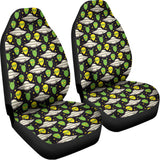 Green Alien UFO Space Print Universal Fit Car Seat Covers 102422