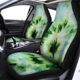 Green And Black Acid Wash Tie Dye Print Universal Fit Car Seat Covers 102422