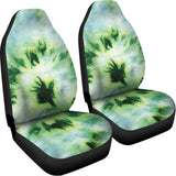 Green And Black Acid Wash Tie Dye Print Universal Fit Car Seat Covers 102422