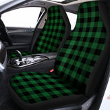 Green And Black Buffalo Check Print Universal Fit Car Seat Covers 102422